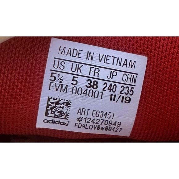 Adidas Red U Path Run Sneakers Men Shoe Size 5.5 EVM 004001 - Picture 10 of 11